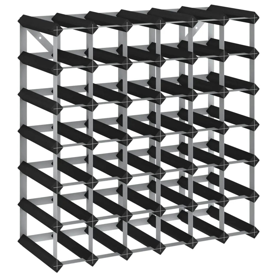 vidaXL Weinregal aus massivem Kiefernholz in Schwarz für 42 Flaschen, B/T/H: 61,5 x 22,5 x 61,5 cm - Bild 2