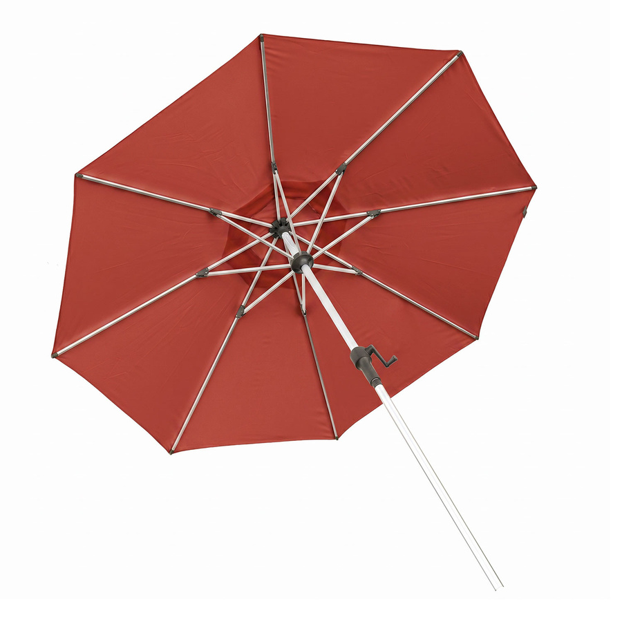 Anndora Sonnenschirm rund in Terracotta mit Aluminiumgestell und Kurbel, Durchmesser: 250 cm - Bild 1