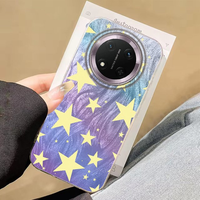 Glitzernde Handyhülle mit Sternen-Gradient für Honor Magic 7 Lite, X9C, X9A, X8A, X8B, 200 Pro und 400 in Silber und Multicolour, stoßfeste Schutzhülle - Bild 1