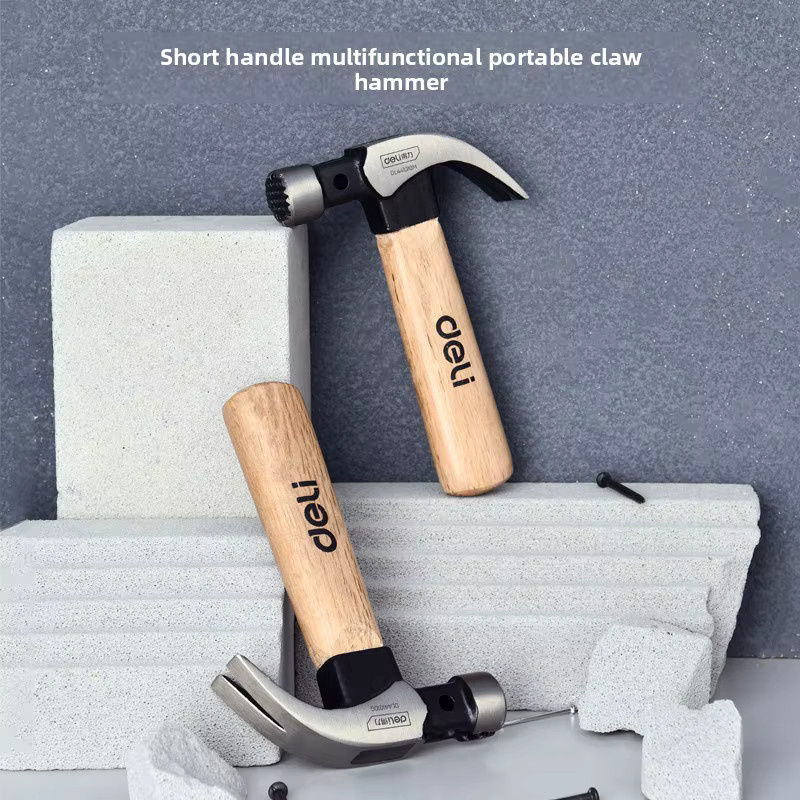 Deli Mini-Holzhammer mit Klaue aus Eisen für die Holzbearbeitung, 283 g - Bild 4