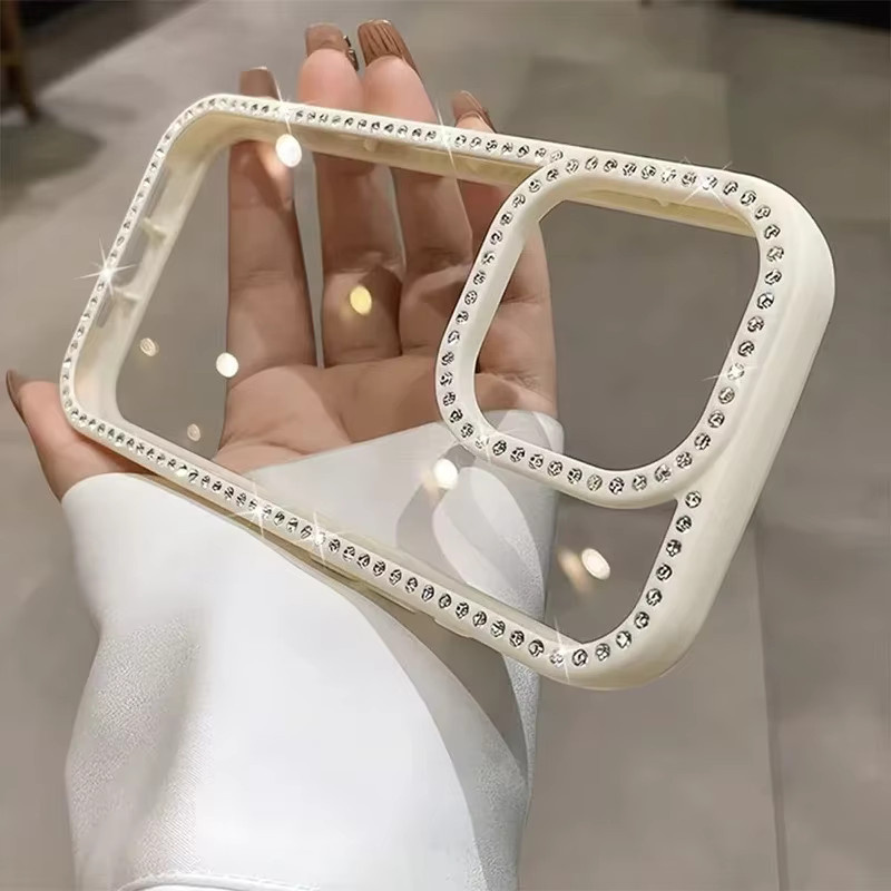 Luxuriöse Bling-Strass-Diamant-Handyhülle von Gusakov für iPhone 11 bis iPhone 17 Pro Max in Schwarz, stoßfeste Schutzhülle - Bild 4