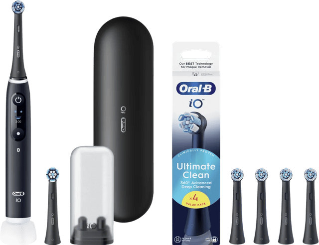 Oral-B iO 6n elektrische Zahnbürste Vorteilsset in Schwarz - Bild 1
