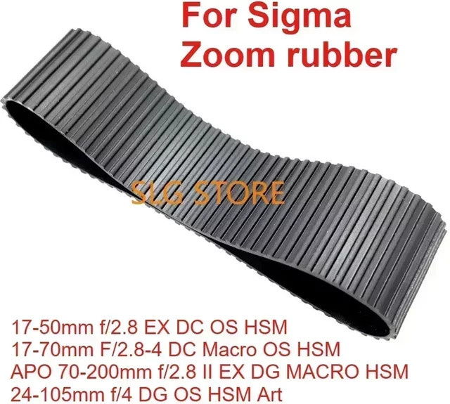 Sigma Objektiv-Zoom-Gummigriff-Ring in Schwarz für 17-50mm f/2.8, 17-70mm F/2.8-4 DC Macro OS HSM, 24-105mm und 70-200mm - Bild 1
