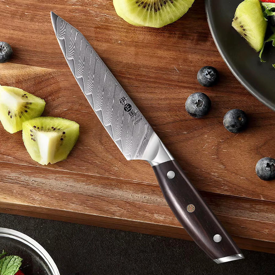 YIZEMA Professionelles Damaststahl Küchenmesser als Paring Knife für Obst, Gemüse und Fleisch, 12,7 cm - Bild 4