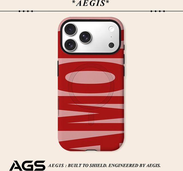 Potdemiel Robuste Handyhülle mit Magnetfunktion für iPhone 17 16 15 14 13 Pro Max Plus in Rosa-Rot - Bild 1