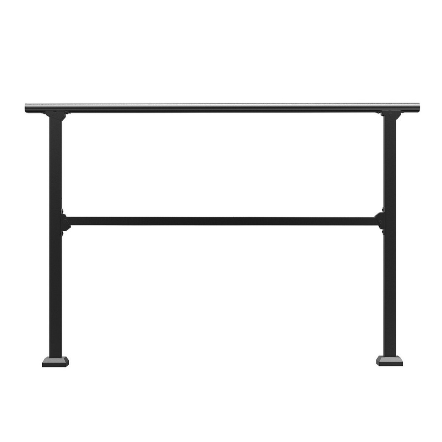 Set aus 4 bis 5 Handläufen für Außenbereiche aus schwarzem Stahl-Vierkantrohr für Senioren auf Veranda und Terrasse - Bild 2