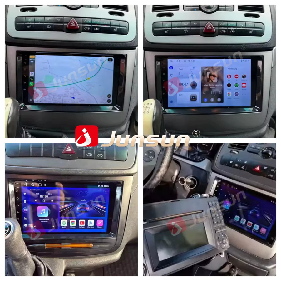 Junsun 9-Zoll Android 15 Autoradio für Mercedes Benz W169 W245 B200 W906 Sprinter W639 Vito in Schwarz mit kabellosem CarPlay, Android Auto, GPS, WiFi, 4G und Bluetooth - Bild 3