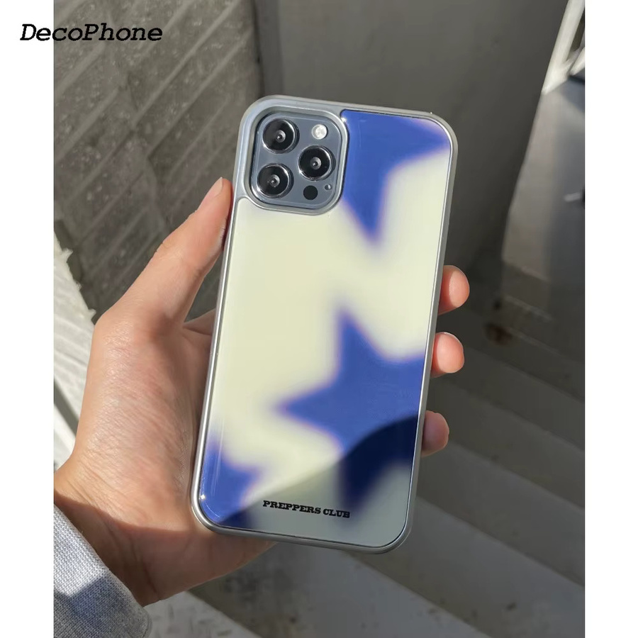 DecoPhone Handyhülle mit Sternen-Farbverlauf in Silber und Schwarz, sturzsicher aus Epoxidharz und TPU für iPhone XR bis iPhone 17 Pro Max - Bild 3