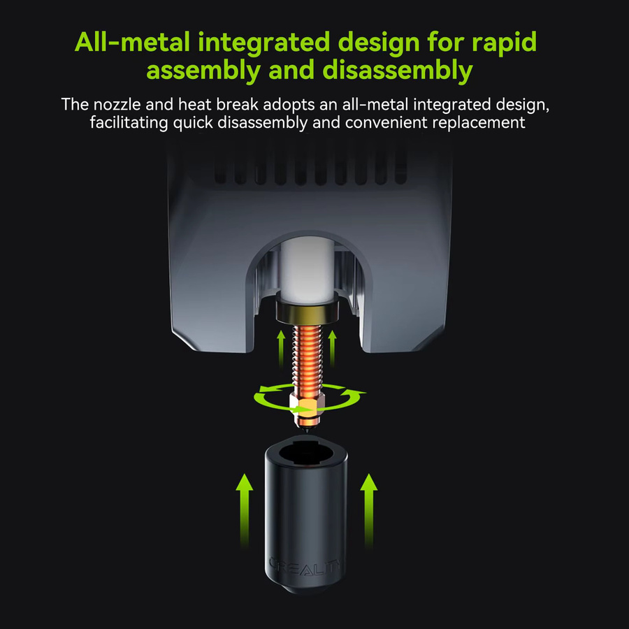 Creality K2 Plus Hotend-Düsen-Kit aus gehärtetem Stahl in Silber für FDM 3D-Drucker - Bild 2
