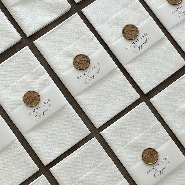 Personalisierte Pergamentpapier-Bänder mit individuellem Namen für Hochzeit, Party und Brautparty, Weiß, Breite: 30,0 cm, Höhe: 27,5 cm - Bild 1