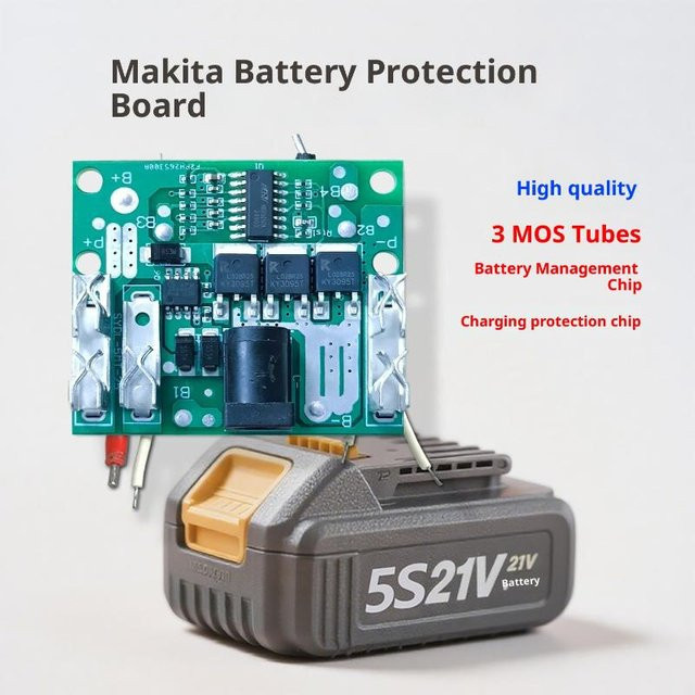ESHYLALA BMS 5S 20A Lithium-Batterie Ladeschutz-Platine für 18650 Li-Ion Akkus, grün - Bild 1