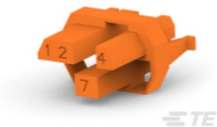 TE Connectivity Z-PACK 2mm HM Steckverbinder Orange 6-100526-3 - Bild 1