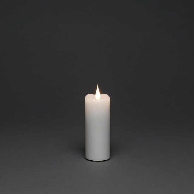 Konstsmide LED-Echtwachskerze Weiß mit Timer für die Weihnachtszeit, Höhe: 12,7 cm, Durchmesser: 5 cm - Bild 1