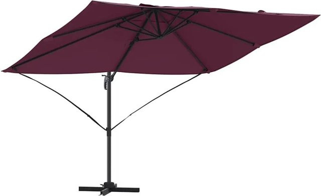 vidaXL Ampelschirm Roma in Rot und Schwarz mit Aluminiumgestell, B/T/H: 352 x 251 x 260 cm - Bild 1