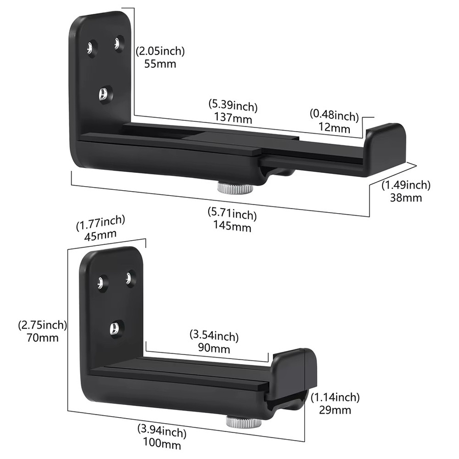 LAIMANEI Anti-Drop Wandhalterung für Soundbar-Lautsprecher, teleskopisch, Schwarz, Tragkraft bis 20 kg, passend für Samsung, Vizio, LG und Bose - Bild 6