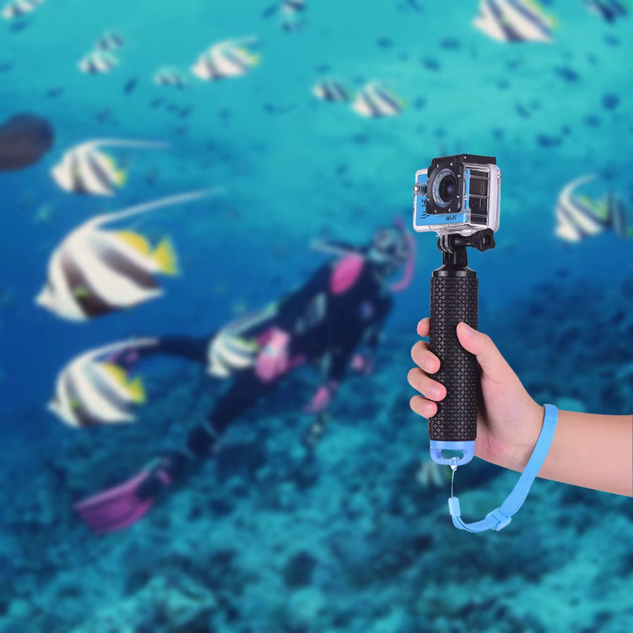 Sportkamera Auftriebsstangen Griffhalterung in Schwarz für GoPro Hero 12 11 10 9 8 7 DJI Osmo und SJ4000 Zubehör - Bild 3