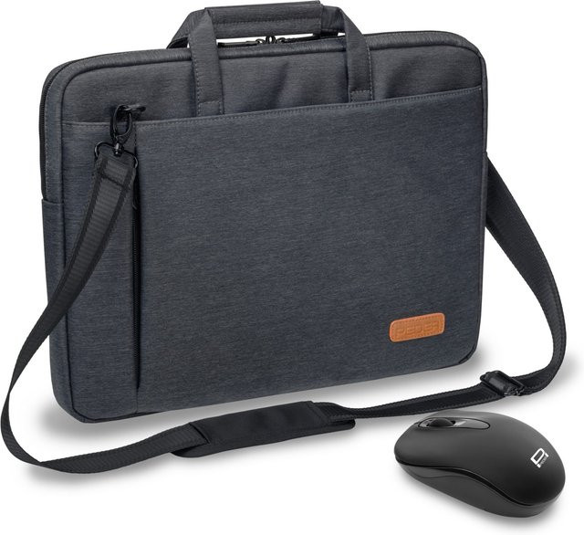 PEDEA Notebooktasche Elegance für 15,6 Zoll inklusive Maus in Grau - Bild 1