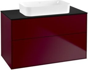 Villeroy & Boch Waschtischunterschrank Finion in Peony Matt Blau, Wandhängend, B/H/T: 100 x 60,3 x 50,1 cm - Bild 1