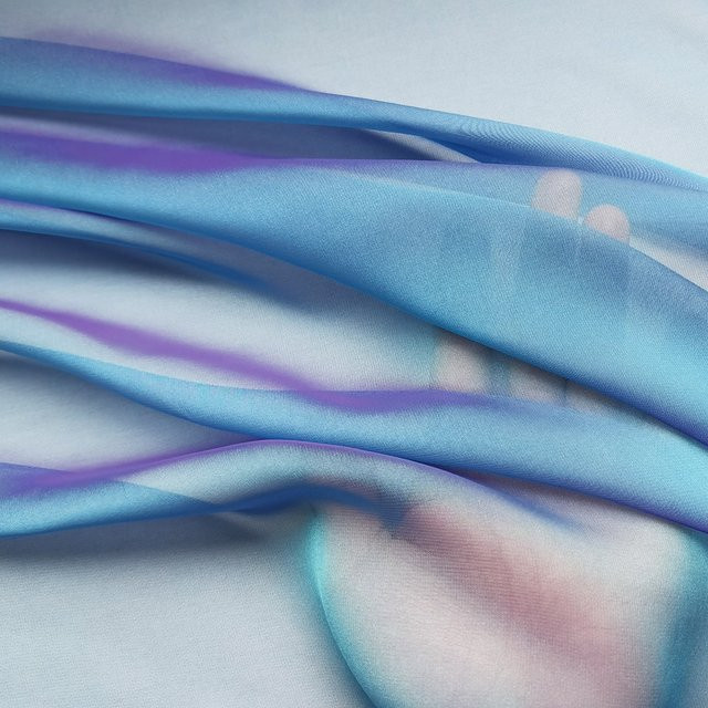 Ombre 2-Ton Chiffon-Gaze weicher Bühnenstoff für Hochzeiten in Multicolour Breite: 147,32 cm - Bild 1