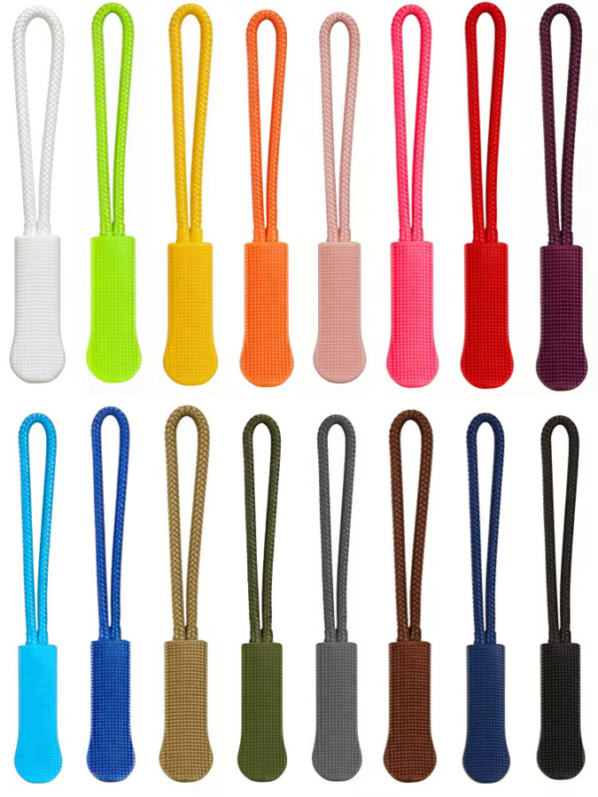 10 Stück bunte Kunststoff-Reißverschlusszieher aus PVC von HSDOUBLE für Taschen, Rucksäcke und Kleidung, Multicolor - Bild 5