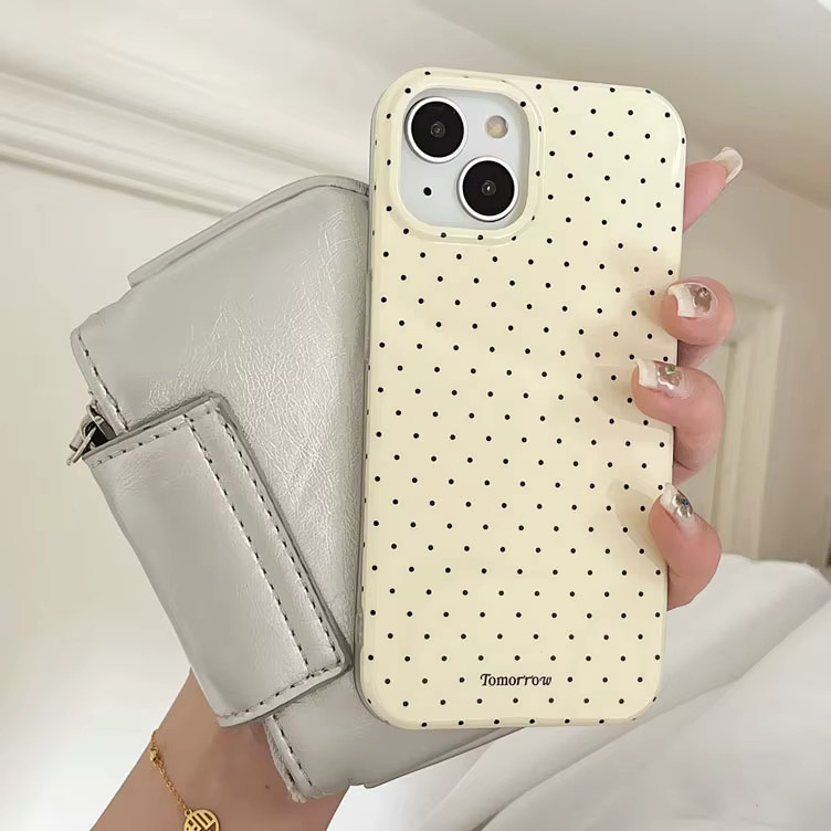 NUCWIN Handyhülle Polka Dot in Pink für iPhone 15 14 13 12 Pro Max 11 ultradünne stoßfeste Abdeckung - Bild 1