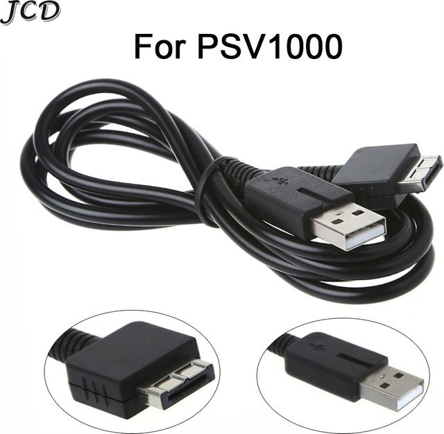 JCD USB-Ladekabel für PS Vita PSV 1000, Datenkabel und Adapter, Schwarz, Länge: 1,2 m - Bild 1
