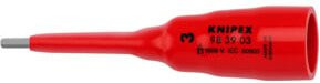 Knipex Steckschlüsseleinsatz für Innensechskantschrauben mit Innenvierkant 3/8 Zoll, 92 mm - Bild 1