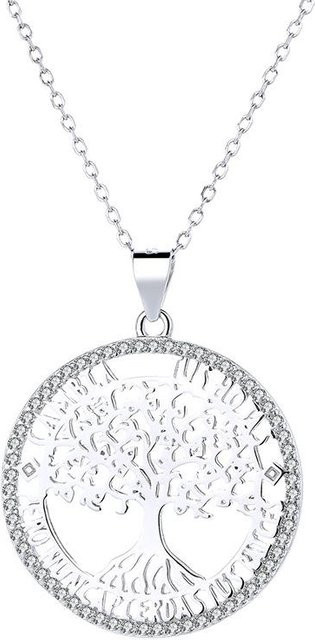 Lucky Star Jewelry Anhänger, 925 Silber, Zirkonia, Damen, Blätter Baum des Lebens - Bild 1