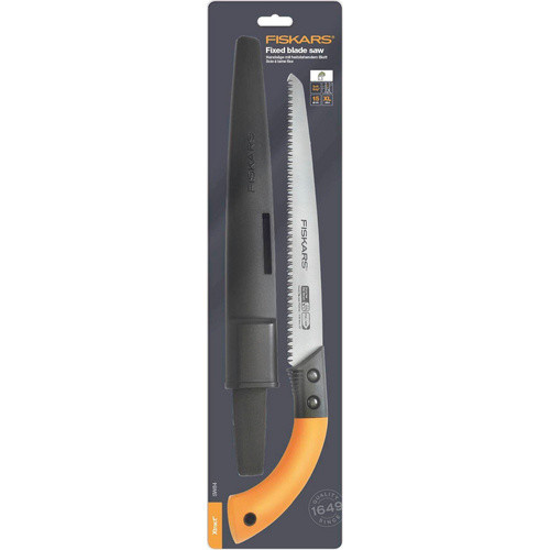 Fiskars Handsäge mit feststehendem Blatt in Schwarz und Orange mit Kunststoff-Köcher und Gürtelschlaufe - Bild 4