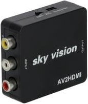 Sky Vision HRC 03 Scart auf HDMI Konverter in Schwarz mit USB-C Anschluss - Bild 1