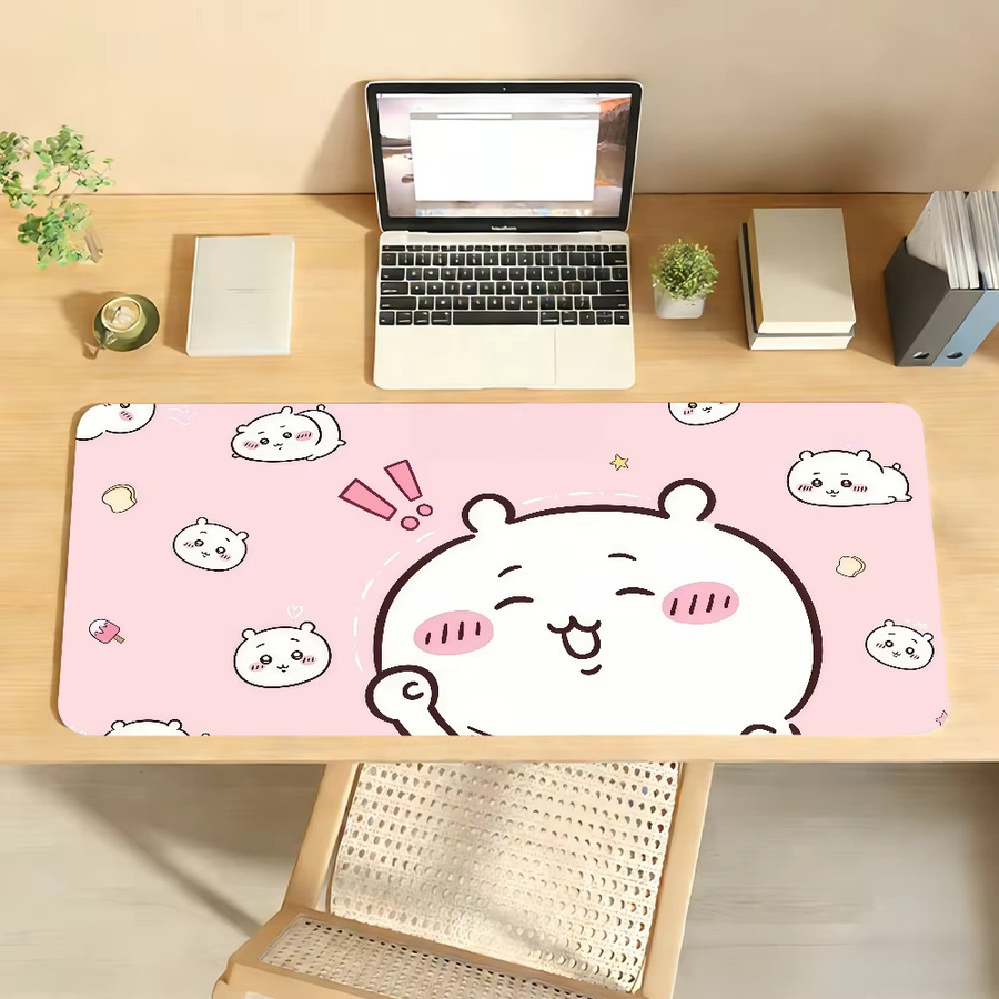 C-Chiikawa Mauspad in Pink für Büro und Gaming, groß, rutschfest und wasserdicht - Bild 2