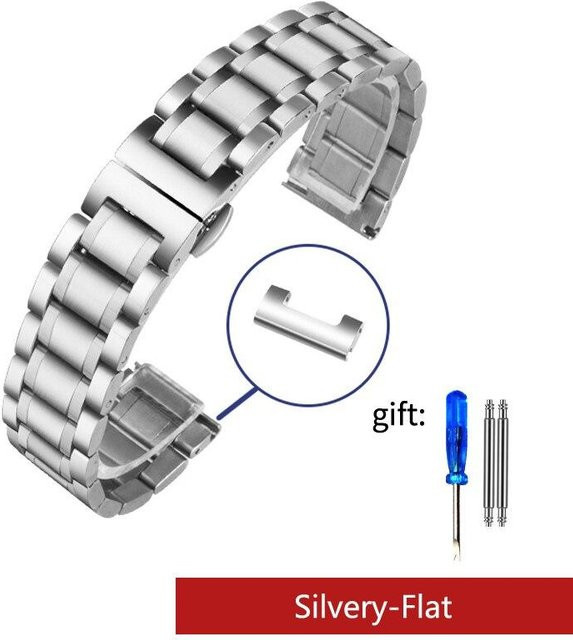 Uhrenarmband Edelstahl, silber, 24 mm, Unisex - Bild 1