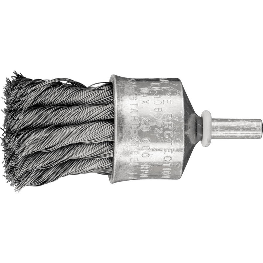 PFERD Pinselbürste gezopft PBG aus Stahl-Draht, Durchmesser: 30 mm, Schaft-Durchmesser: 6 mm, Farbe: Silber - Bild 1