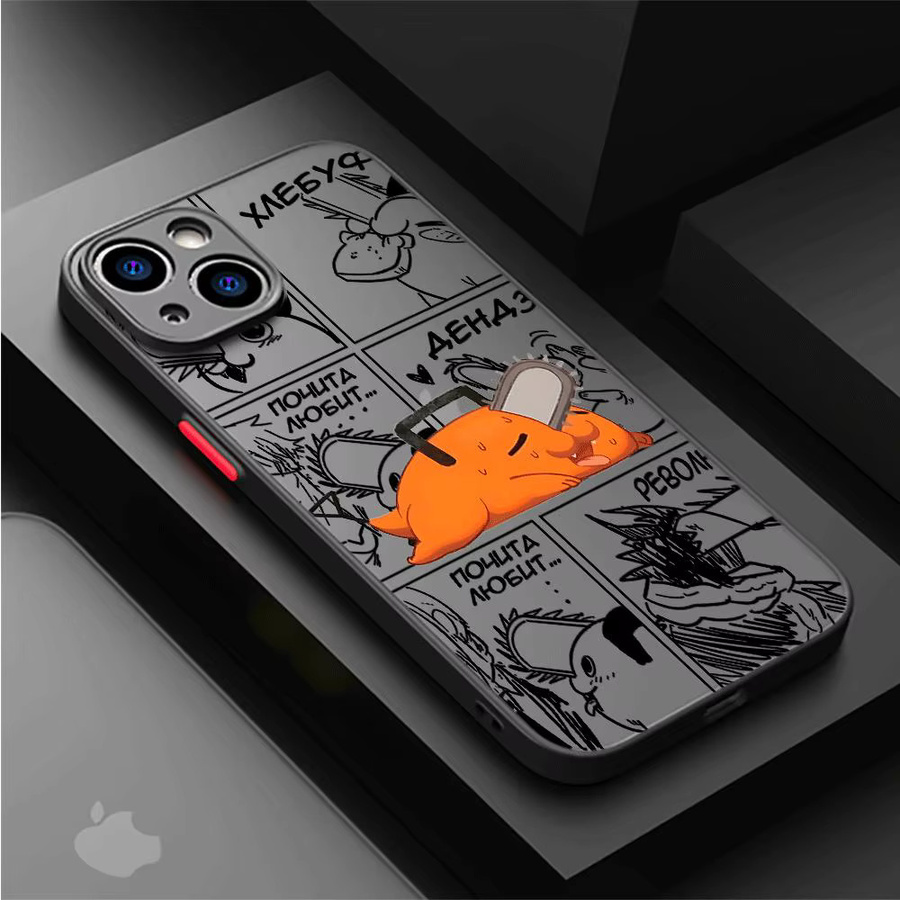 Handyhülle für Apple iPhone 15 Pro Max 14 13 12 11 Pro XR SE 7 8 mit Anime Chainsaw Man Bochita Design in Matt - Bild 3