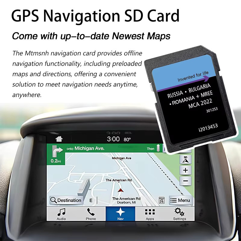 NAVINESA SD Karte 8 GB mit Ost Europa Karten für Ford Focus MCA Navigationssystem 2022 Version Update - Bild 3
