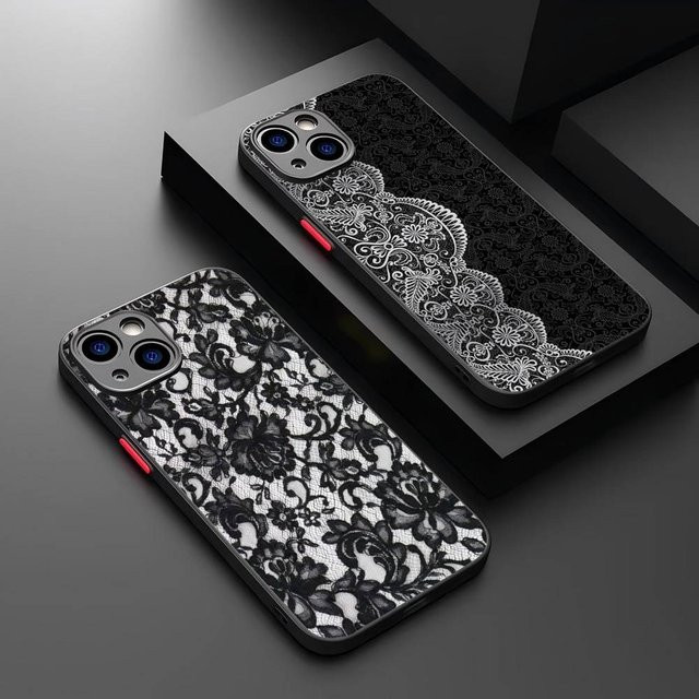 Potdemiel Matte Schutzhülle für iPhone 14 13 12 11 Pro Max Mini Plus X XR XS durchscheinend transparent - Bild 1