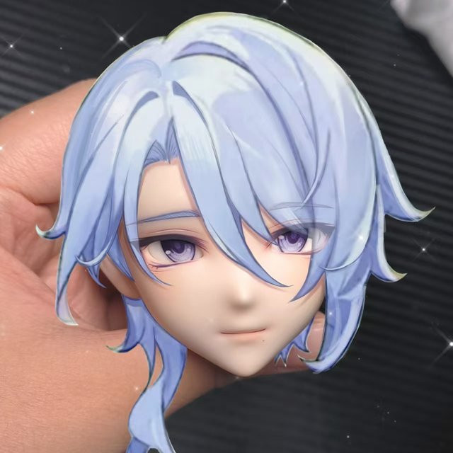 1/4 BJD Puppenkopf, Anime-Männerpuppen, DIY-Puppenzubehör, ohne Make-up - Bild 1