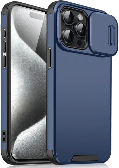 Stoßfeste ANAISUFEI Handyhülle mit Kamera-Schutz für iPhone 11 bis iPhone 16 Pro Max, Farbe: Blau - Bild 1