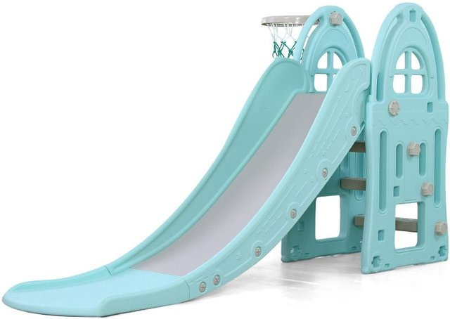 Moni Kinderrutsche Verena 18017 blau mit Basketballkorb bis 40 kg - Bild 1