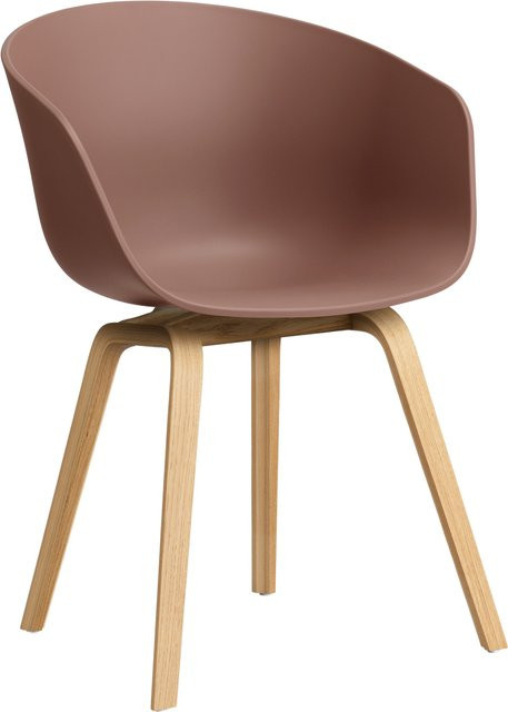 HAY About A Chair AAC 22 mit Armlehnen in Rot aus Polypropylen und Holz - Bild 1