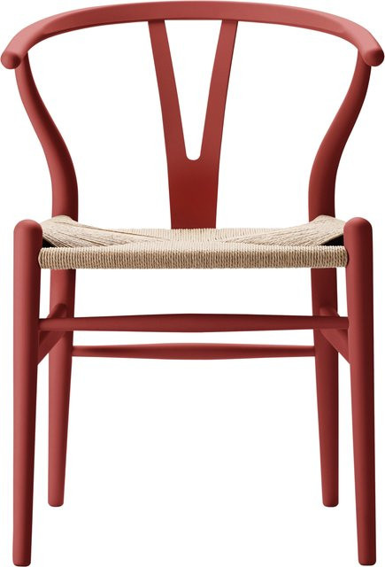 Carl Hansen & Søn CH24 Y Wishbone Stuhl Soft Edition von Ilse Crawford in Rot (lackiert) - Bild 1