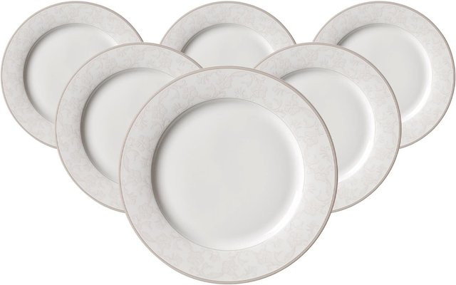 Ritzenhoff & Breker Dessertteller Isabella Floral aus Porzellan, Weiß, 6er Set, Durchmesser: 20,5 cm - Bild 1
