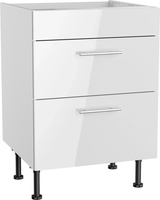 Optifit Küchen-Unterschrank Rurik für Kochfeld in Weiß, Melaminbeschichtung, B: 60 cm, H: 87 cm, T: 58,4 cm - Bild 1