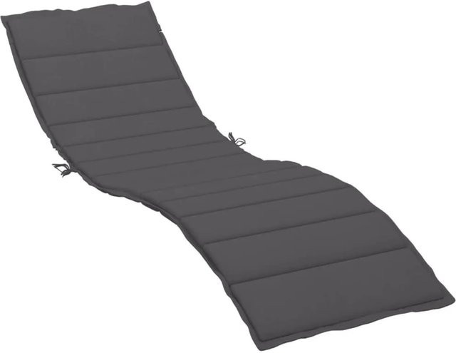 vidaXL Sonnenliegen-Auflage aus Oxford-Gewebe in Anthrazit, B/T/H: 200 x 70 x 3 cm - Bild 1