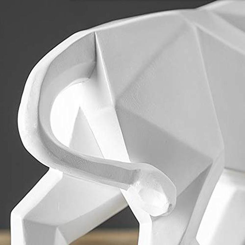 Tinika Chen Wall Street Bull Statue aus Kunstharz in Schwarz und Weiß, abstrakte Bison-Skulptur für Schreibtisch und Wohnzimmer - Bild 2