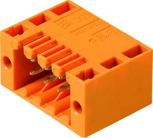 Weidmüller Stiftgehäuse-Platine B2L/S2L in Schwarz und Orange, Polzahl 14, Rastermaß 3,50 mm, 54 Stück - Bild 1