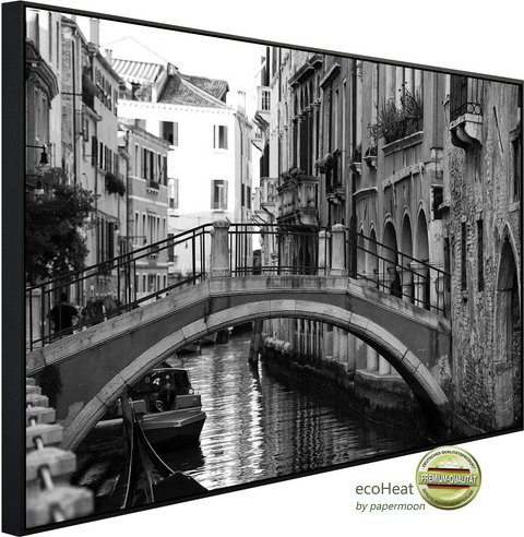 papermoon Infrarotheizung EcoHeat Venedig Brücke mit Matt-Effekt in Bunt, App-Steuerung und Überhitzungsschutz - Bild 1