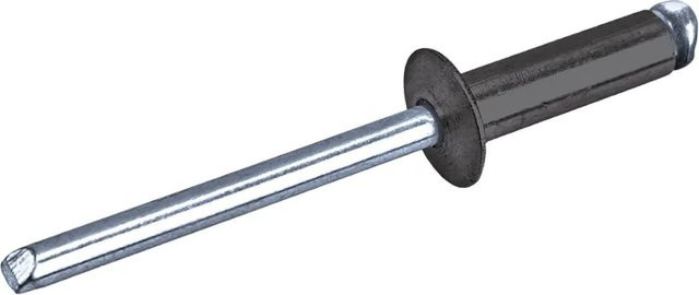 Goebel Blindnieten Aluminium und Stahl in Schwarz, Durchmesser: 3,2 mm, Länge: 10,0 mm, Flachkopf - Bild 1