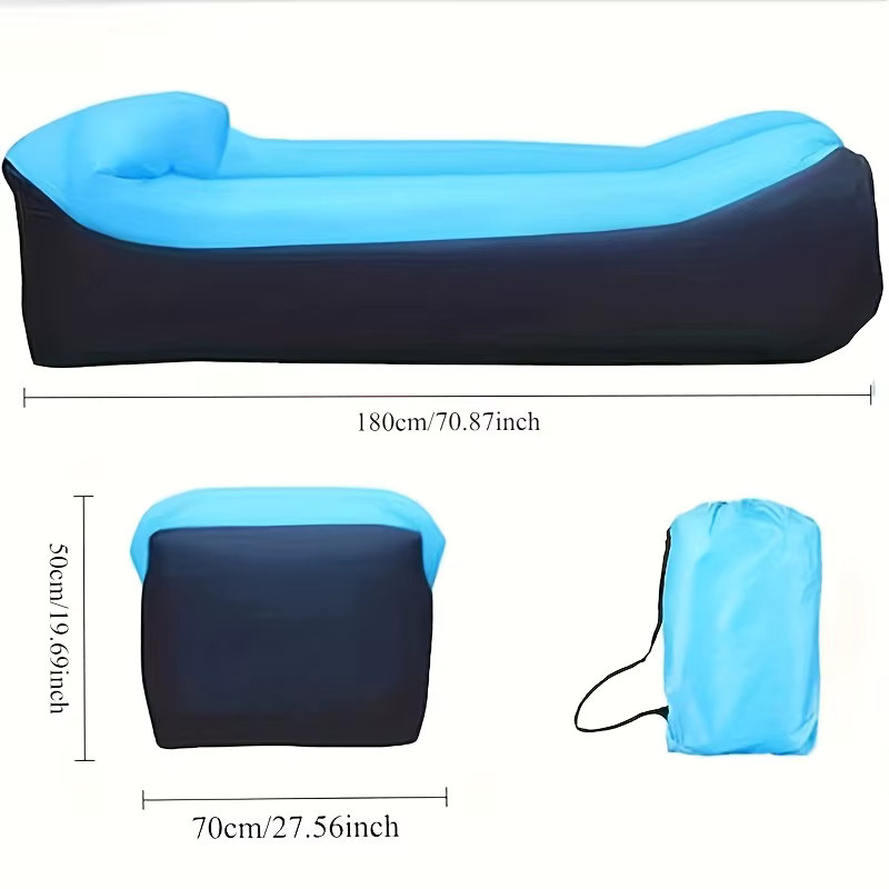 Aufblasbares Faulenzersofa von LIUSHADUOLA für Outdoor und Camping in Himmelblau - Bild 4