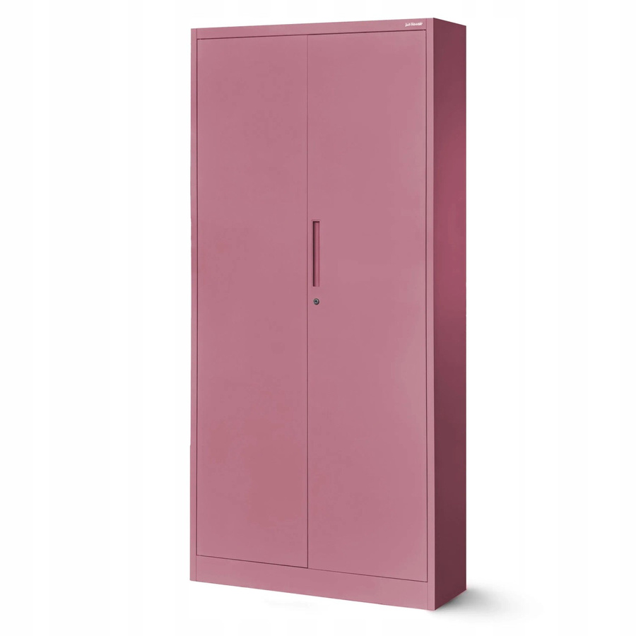 Jan Nowak Aktenschrank aus Metall in Rosa mit 3-Punkt-Verriegelung und verstellbaren Regalböden, H x B x T: 195 x 90 x 40 cm - Bild 2